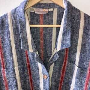 Vintage Striped Cotton SummerJacket